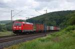 185 345-6 mit einem KT am 13.06.2013 bei Salzderhelden