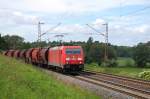 185 210-2 mit einem Gazzug aus Tannoss am 13.06.2013 bei Salzderhelden