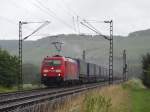 Am 29.6.13 fuhr die 185 265 mit einem LKW Walter KLV durch das Maintal.