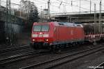 185 066-8 zog einen gemischten güterzug am 14.02.14 durch hh-harburg