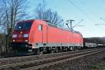 185 366-2 Güterzug durch Bonn-Beuel - 12.02.2014
