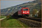 185 354-8 am 01.04.14 mit einen gemischten Güterzug bei Thüngersheim.