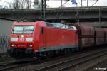 185 187-2 zog einen ganzzug am 24.03.14 durch hh-harburg