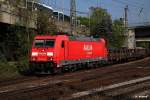 angelacht von der sonne fuhr 185 283-9 mit einen güterzug am 26.04.14 durch hh-harburg