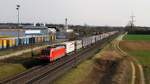 185 193 mit Güterzug bei Herbertshofen (21.03.2014)