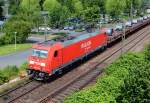 185 303-5 mit Stahlrollen durch Bad Honnef - 03.06.2014