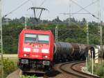 DB Schenker Rail 185 381-1 mit Kesselwagen am 23.07.14 in Walluf