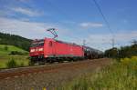 185 058-5 mit einen Kesselzug am 28.08.14 bei Hermannspiegel.