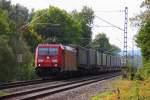 185 348-0 DB Schenker bei Michelau am 18.09.2014.