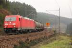 185 315-9 DB Schenker im Frankenwald bei Steinbach am 14.11.2014.