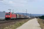 185 234-2 mit einem kurzen Güterzug bei Pölling Richtung Nürnberg, 03.03.2014