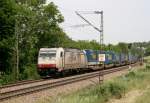 CR 185 578 mit DGS 43711 (Genk–Novara) am 10.05.2011 zwischen Bad Bellingen und Rheinweiler