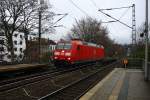 185 064-3 DB kommt als Lokzug aus Aachen-West nach Stolberg-Hbf aus Richtung Aachen-West und fährt durch Aachen-Schanz in Richtung Aachen-Hbf,Stolberg-Hbf.