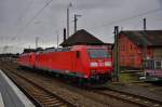 185 181-5 abgestellt im Bhf. von Bebra am 16.01.15.