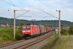 185 014 mit GA 52824 Ingolstadt Nord - Braunschweig Rbf am 18.09.2014 bei Oberdachstetten