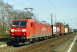 185 186 mit IK 50480 (Maschen Rbf–Bremerhaven-Speckenbttel) am 29.03.2007 in Sprtze