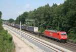 185 273 mit KT 40007 (Taulov–Gallarate) am 30.06.2012 zwischen Radbruch und Bardowick