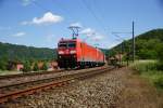 185 164-1 u.185 177-3 mit einen Güterzug in Breternitz gesehen am 03.06.15