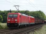 DB Schenker Rail 185 211-0 und 185 xxx-x mit gemischten Güterzug am 06.06.15 bei Mainz Bischofsheim