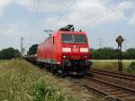 DB Schenker Rail 185 021-3 mit gemischten Güterzug am 06.06.15 bei Mainz Bischofsheim