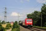 185 189 mit einem Kesselwagen Ganzzug bei Süggerath am 23.7.2015 auf KBS 485, Km 29,0 in Richtung Aachen