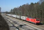 185 291 mit KT 50361 (Hamburg-Harburg Bbf–Ingolstadt Nord) am 10.03.2014 zwischen Radbruch und Bardowick