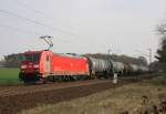 185 333 mit GC 63346 (Kassel-Bettenhausen–Hamburg Hohe Schaar) am 31.03.2014 zwischen Bienenbttel und Deutsch Evern