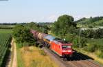 185 123-7 mit dem EZ 45027 (Mannheim Rbf-Chiasso) bei Hügelheim 24.6.15