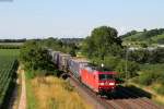 185 148-4 mit dem KT 40009 (Taulov-Gallarte) bei Hügelheim 24.6.15