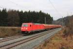 185 232-6 DBSR bei Steinbach im Frankenwald am 03.12.2015.