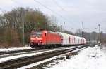 DB Cargo 185 158 mit Kalkzug Bremen Stahlwerke - Horlecke (Vehrte, 17.02.16).