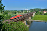 185 280 + 185 312 mit einem Güterzug am 21.05.2014 bei Regensburg-Prüfening.