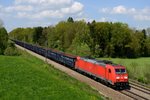 185 372 oblag am 05. Mai 2013 die Aufgabe, den  Aicher -Stahlzug von Herbertshofen nach Hammerau zu befördern. Aufgenommen wurde der Zug bei Gutmart.