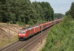 185 076 mit GM 52601 (Hamburg-Waltershof–Fallersleben VW) am 22.06.2016 zwischen Maschen Rbf und Jesteburg