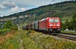 185 295-3 passiert am 09.08.16 mit einen Coilzug Thüngersheim und ist weiter in Richtung Würzburg/M.