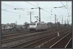 185 531 fhrt am 13.04.2007 als LZ am Bahnhof Hamm (Westf) vorbei.