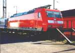 2003, 185 039 mit Mezug im Bf Forbach ( SNCF )