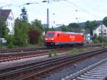 185 283-9 am 10.05.07 beim Rangieren im Aalener Bahnhof.