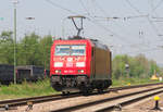 Auf Solopfaden kam uns am 21.04.2018 185 376-1 vor die Linse. Bahnstrecke 3230 in Bous Saar.