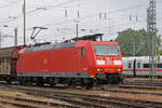 DB Lok 185 120-3 durchfährt den badischen Bahnhof. Die Aufnahme stammt vom 14.09.2019.
