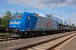 TXLogistics 185 510-5 mit Autotransporterzug der Firma ARS Altmann AG aus Wolnzach (Bayern), gesehen am 27.08.2007 in Datteln.