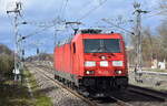 DB Cargo AG [D] mit ihrer  185 319-1  [NVR-Nummer: 91 80 6185 319-1 D-DB] am 13.03.23 Durchfahrt Bahnhof Berlin-Hohenschönhausen.