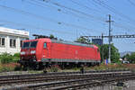 DB Lok 185 094-0 durchfährt am 09.06.2023 solo den Bahnhof Pratteln.