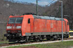 DBC 185 163-3 als Schublok in Geislingen/Steige 04.04.2021