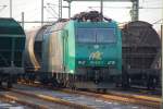 Mehrsystemlok 185 533-7 der R4C (rail4chem) in Bottrop Gterbahnhof am 27.12.2007.