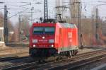 185 246 am 10.02.08 bei der Durchfahrt im Bahnhof Mnchen-Heimeranplatz