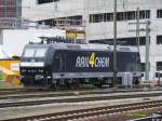 185 556-8 macht Pause in Passau Hbf.
04.04.2008.