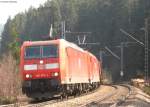 185 079-1 und 268-3 mit dem FZT 5584 berraschend am km 69,1 18.4.08