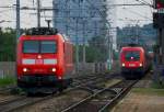 DB 185 041 vor OEBB 1116 271  Top Performer  in Wien Haidestrasse. Das Foto entstand am 01.09.2008.