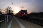 185 078 konnte ich am 28.11.08 bei der Durchfahrt durch den Bahnhof Burgkemitz in Richtung Berlin fotografieren.